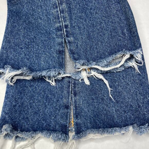 Moussy Vintage Womens Guilford Straight Leg Distressed Jeans size 28 Medium Blue - Picture 13 of 14